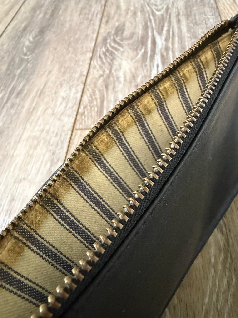 Coach Vintage Black Leather Skinny Case #7170 Pouch Wallet